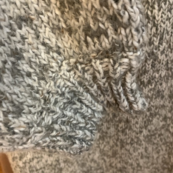 LOFT Long Sleeve Knit Dress - Gray and Gold - Picture 9 of 15